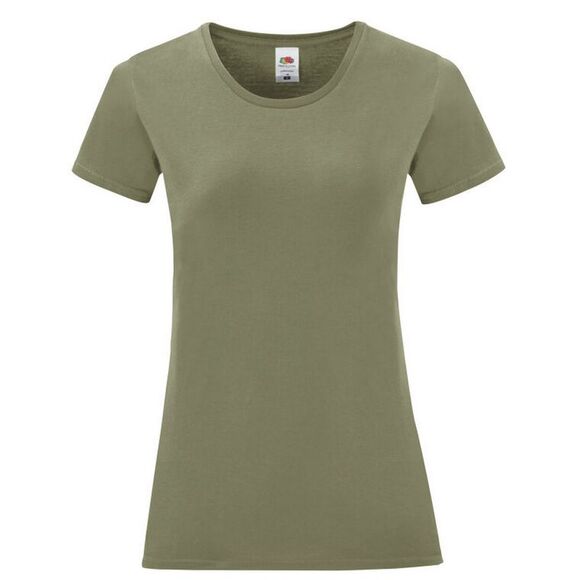Fruit of the Loom Womens/Ladies Iconic 150 T-Shirt / Classic Olive - Picture 1 of 3